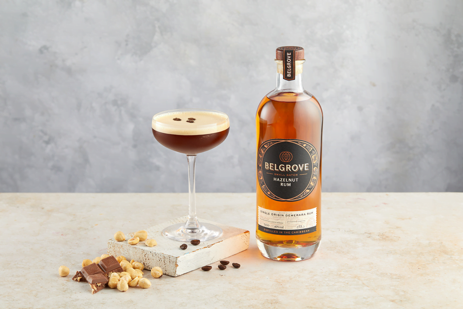 Hazelnut Espresso Martini Belgrove Rum By The Cartmel Spirit Company