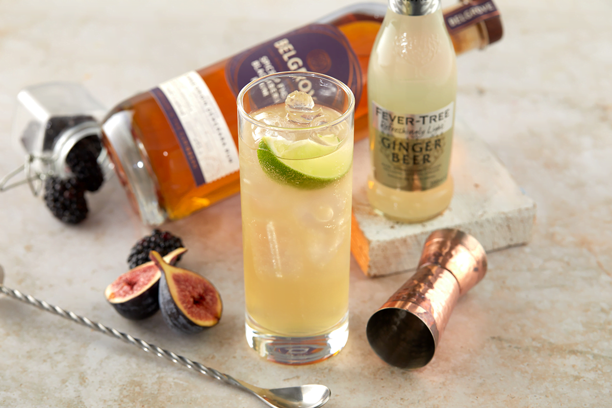 Spiced Fig & Blackberry Rum with Ginger Beer Belgrove Rum By The